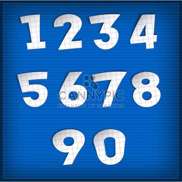 vector numbers set background - vector gratuit #132704 