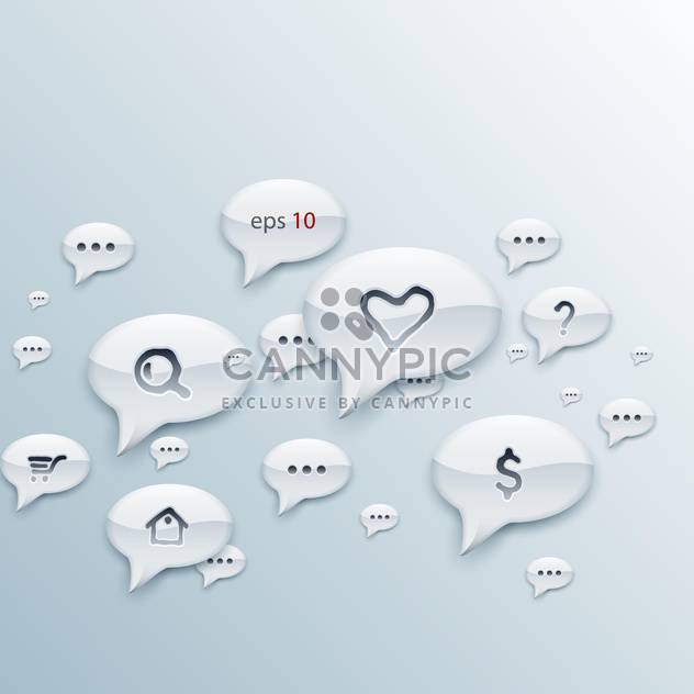 chat vector speech bubbles signs - Free vector #132714