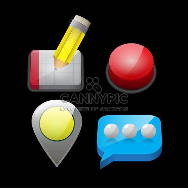 web site vector icons set - Free vector #132894
