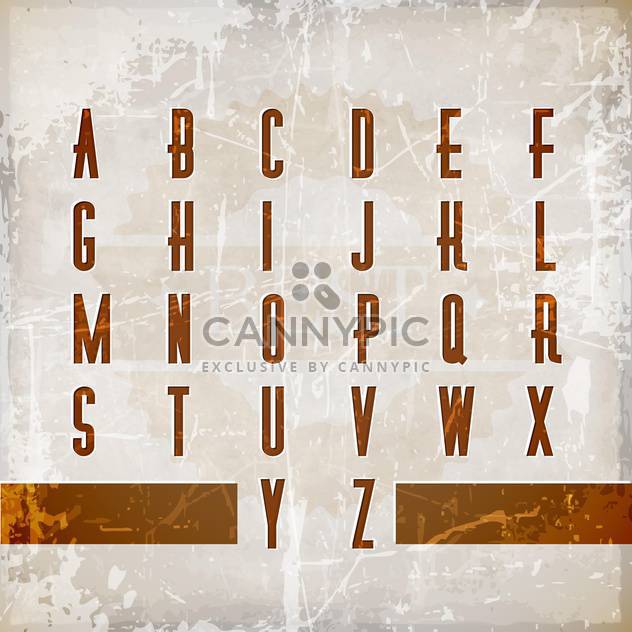 vector alphabet in vintage style - Free vector #132944