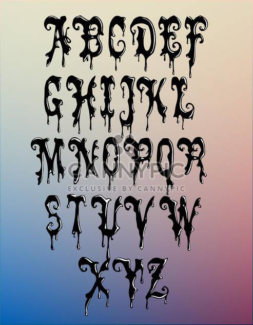 wax font alphabet letters set - vector gratuit #133154 