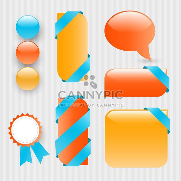 vector set of business labels background - Free vector #133264