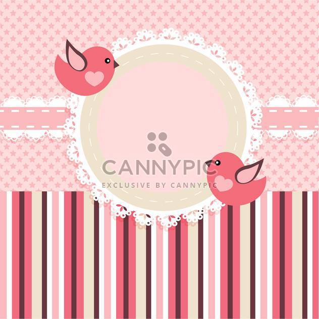 vector frame background with birds - Free vector #133454