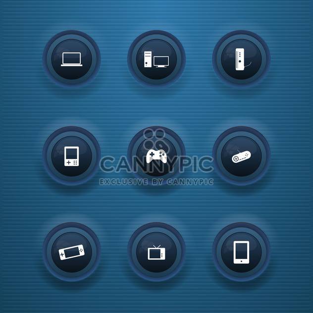 set of vector web icons background - vector gratuit #133574 