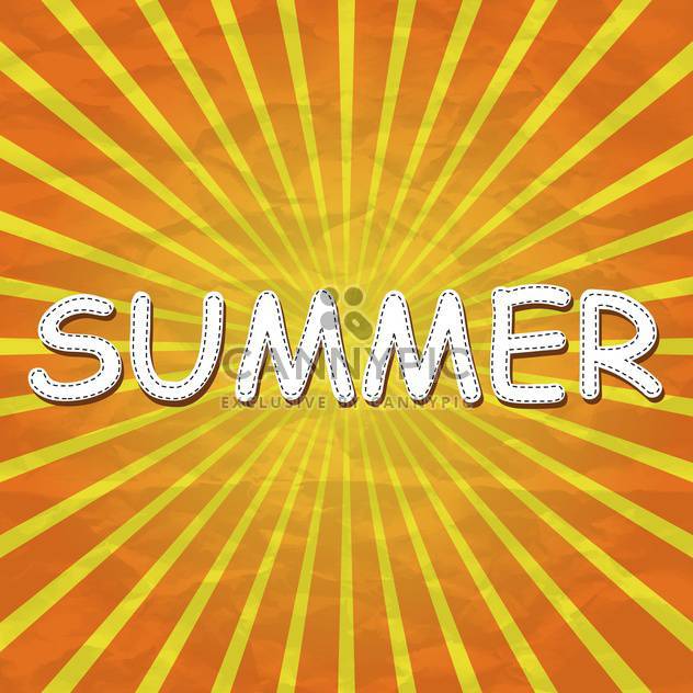 yellow background with summer inscription - Free vector #133814