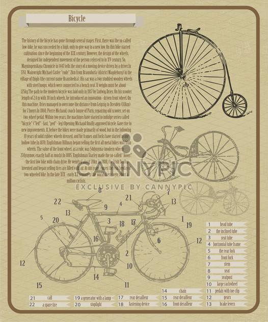 vector background with bicycles illustration - vector #134014 gratis