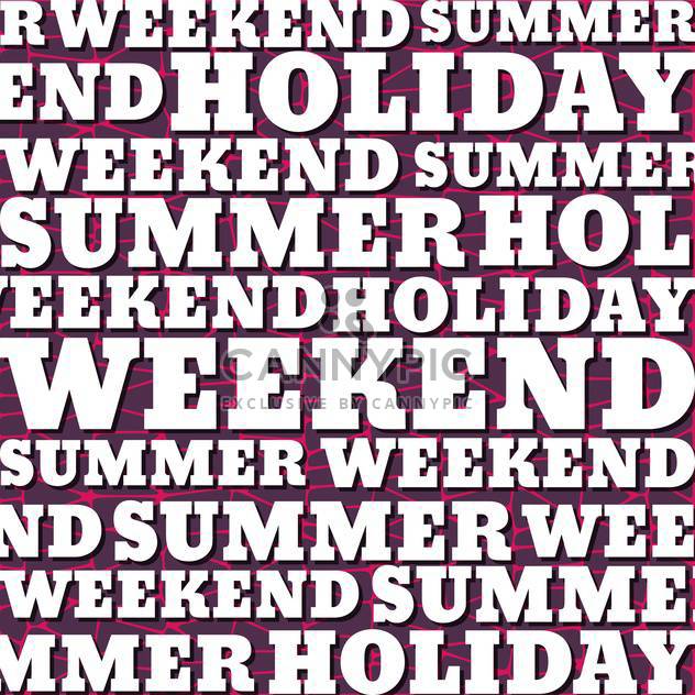 weekend poster alphabetic background - Free vector #134114