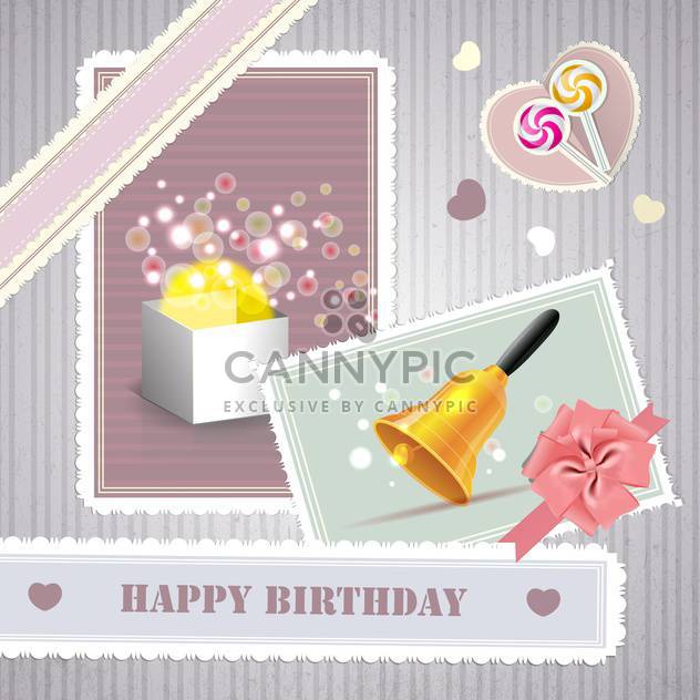 happy birthday card background - vector gratuit #134254 
