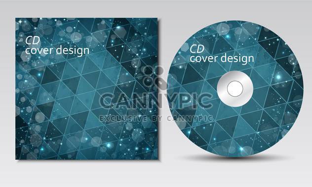 CD cover design template with text space - vector gratuit #134694 